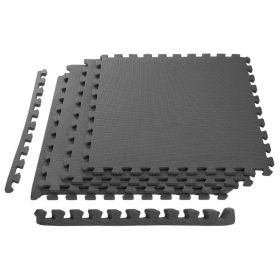 Puzzle Exercise Mat Foam Gym EVA Mat Interlocking Tiles Protective Flooring for Gym Equipment (Option: grey)