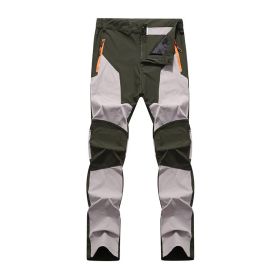 Outdoor Stretch Charging Men's Windproof Waterproof And Hard-wearing Breathable Quick-drying Pants (Option: Green Card-L)