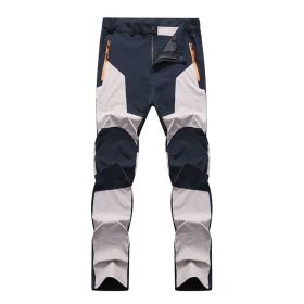 Outdoor Stretch Charging Men's Windproof Waterproof And Hard-wearing Breathable Quick-drying Pants (Option: Khaki-L)