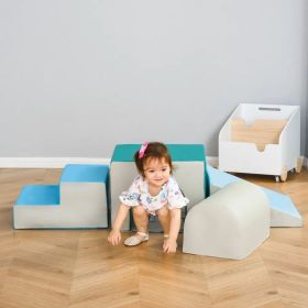 Foam Climbing Blocks for Toddlers, Kids Modular Play Set for Baby Children, Soft Play Equipment for Crawling Sliding, Easy-to-clean Safe DIY Crea (Option: Multi Colour)