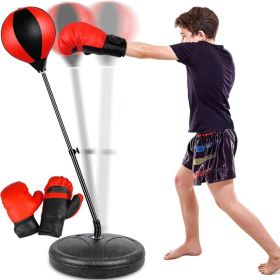 Punching Bag Set Toy With Boxing Gloves, Height Adjustable Punching Bag, Sport Toy For Boys Girls, Ideal (Option: black)