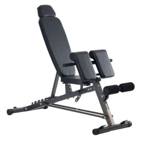 Multifunctional Bench Press Bench, Adjustable Bench for Supine, Prone, And Flat Positions, High-Intensity Back Extension Roman Chair, Foldable Si (Option: black)